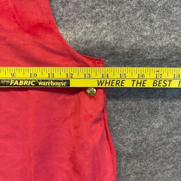 TAHARI Dress Girls Size 8 Pink Velvet Ruffled Lined Square Neck Overall Jumper - Picture 10 of 14